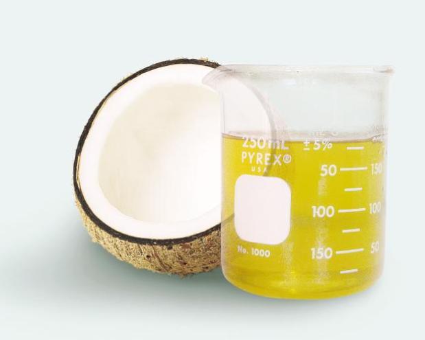 Aceite de coco: Caliente tres cucharadas del aceite de coco y suavemente 